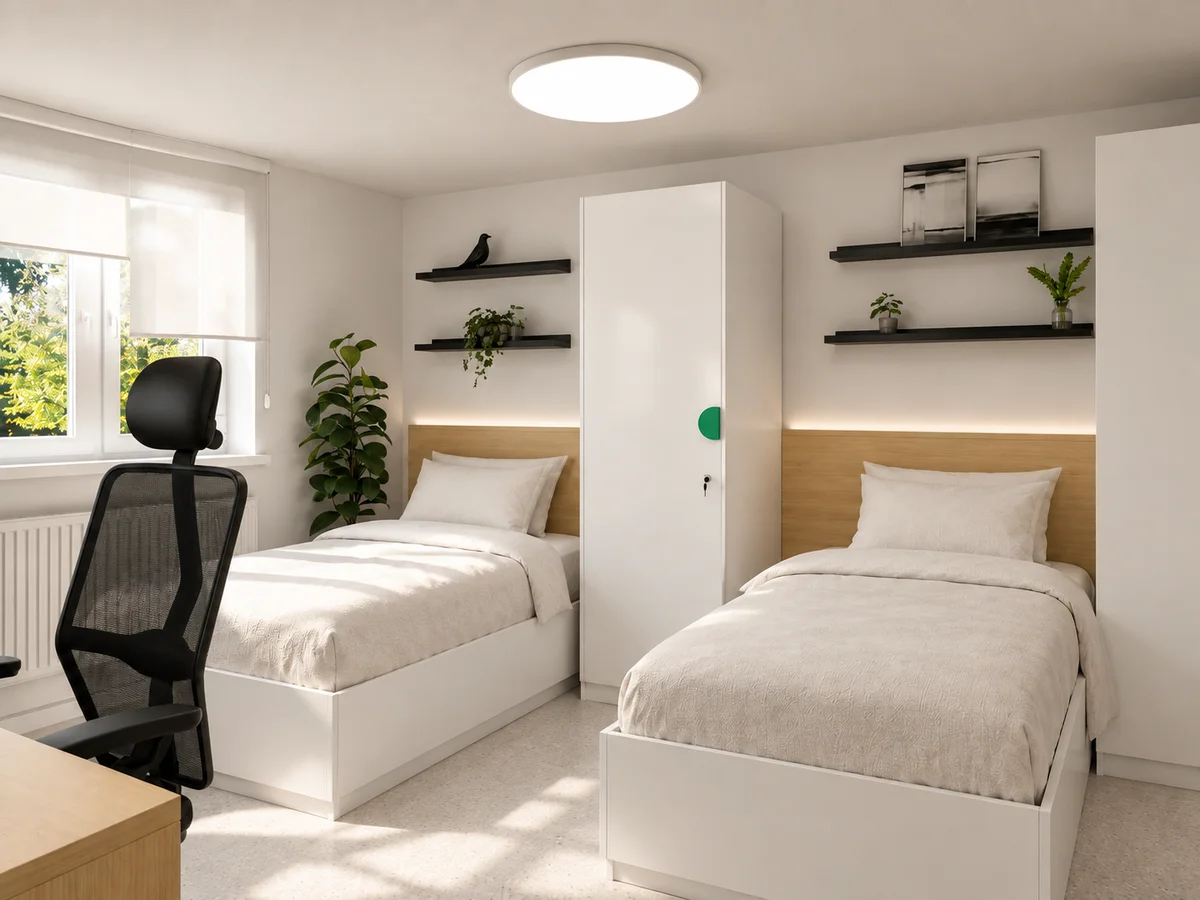 Zařízený pokoj z nabídky BedCare na Martinovské v Ostravě